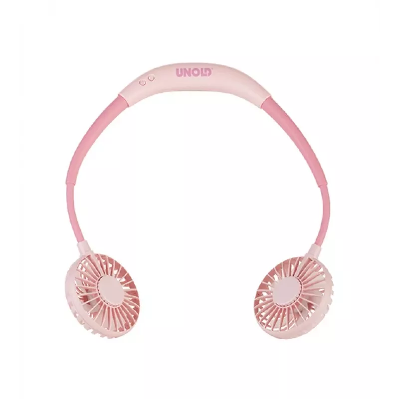 Unold Ventilador de cuello Breezy Pink, Rosa, 2 ventiladores, 8 h, ventilador de cuello, Blanco, 1 ud.