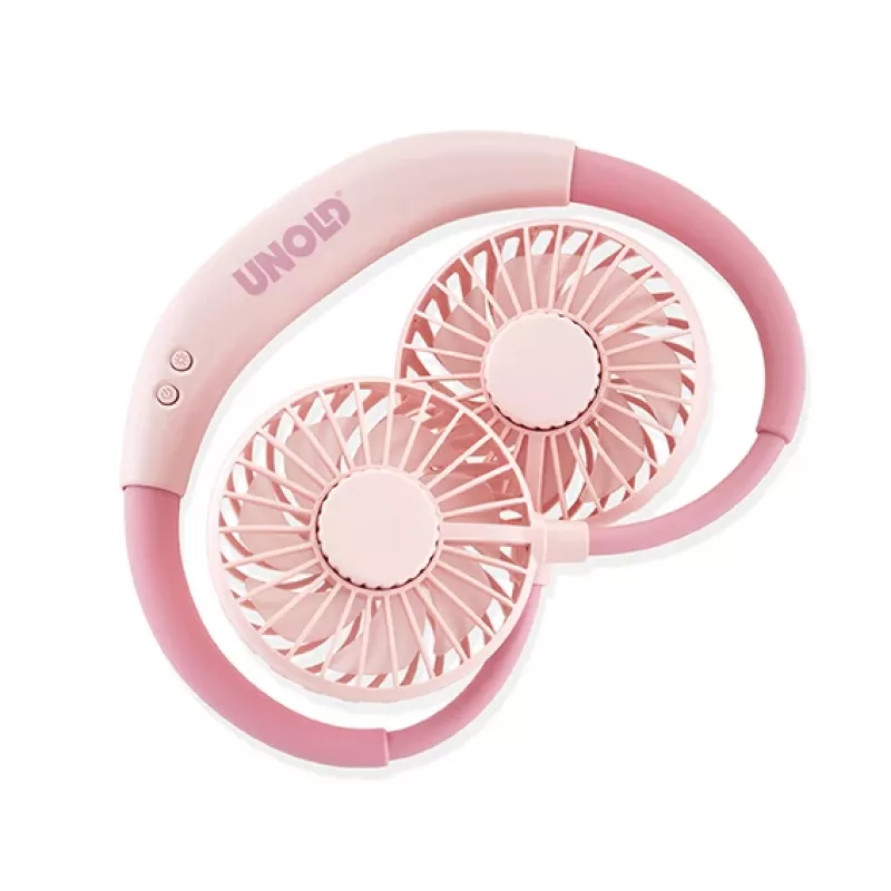 Unold Ventilador de cuello Breezy Pink, Rosa, 2 ventiladores, 8 h, ventilador de cuello, Blanco, 1 ud.