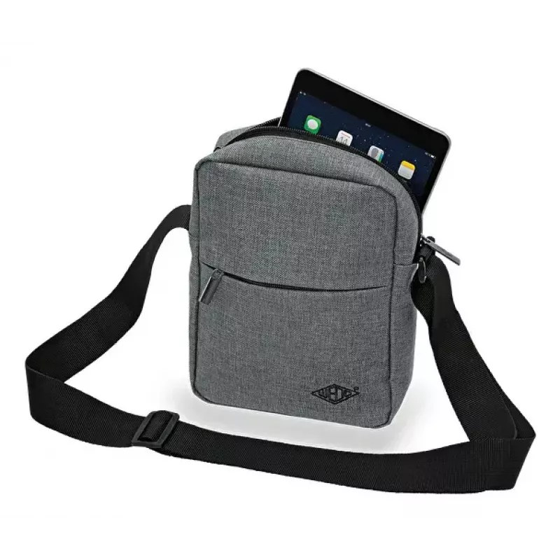 Bolso bandolera WEDO 59 350512 — Poliéster gris Unisex Bolso de hombro/mano, cremallera