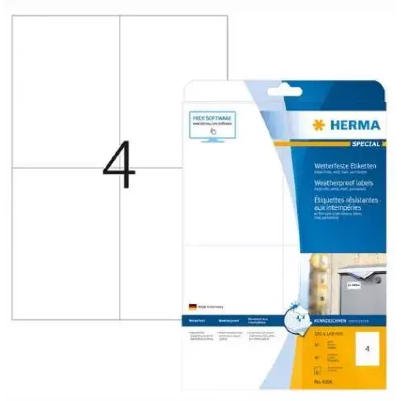 Etiquetas autoadhesivas Rectangulares HERMA 4598