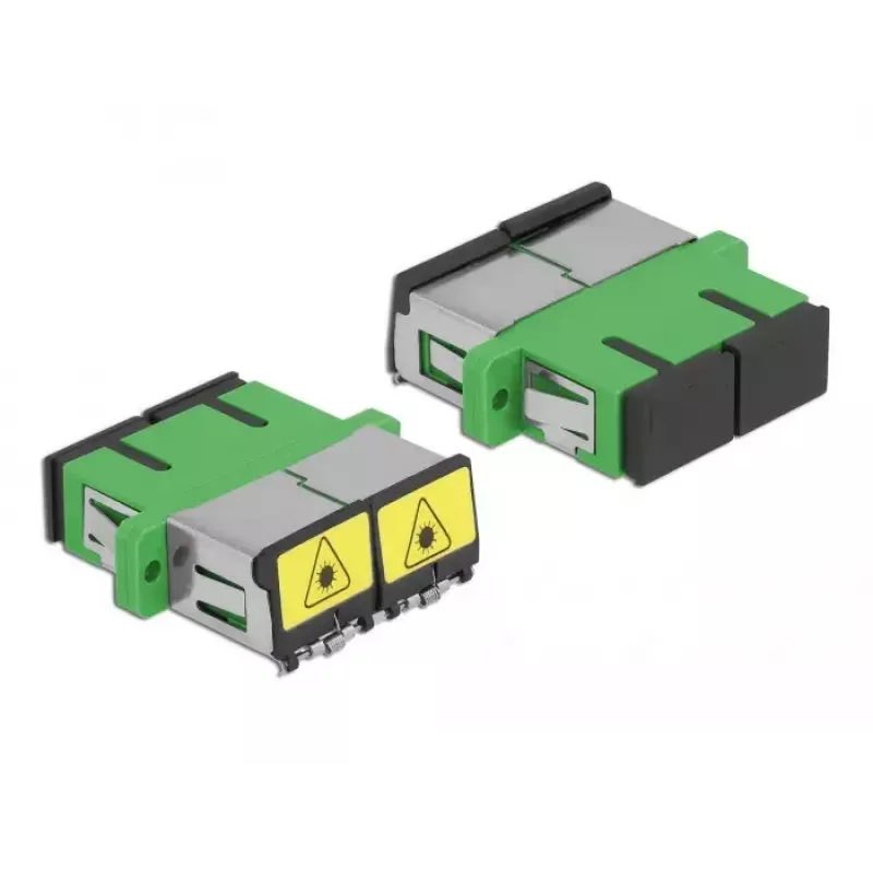 Acoplador de fibra óptica DeLOCK 86892 SC dúplex hembra a SC dúplex hembra, verde