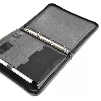 Organizador personal WEDO 58 354412 A4 gris Poliéster con mecanismo de 4 anillas
