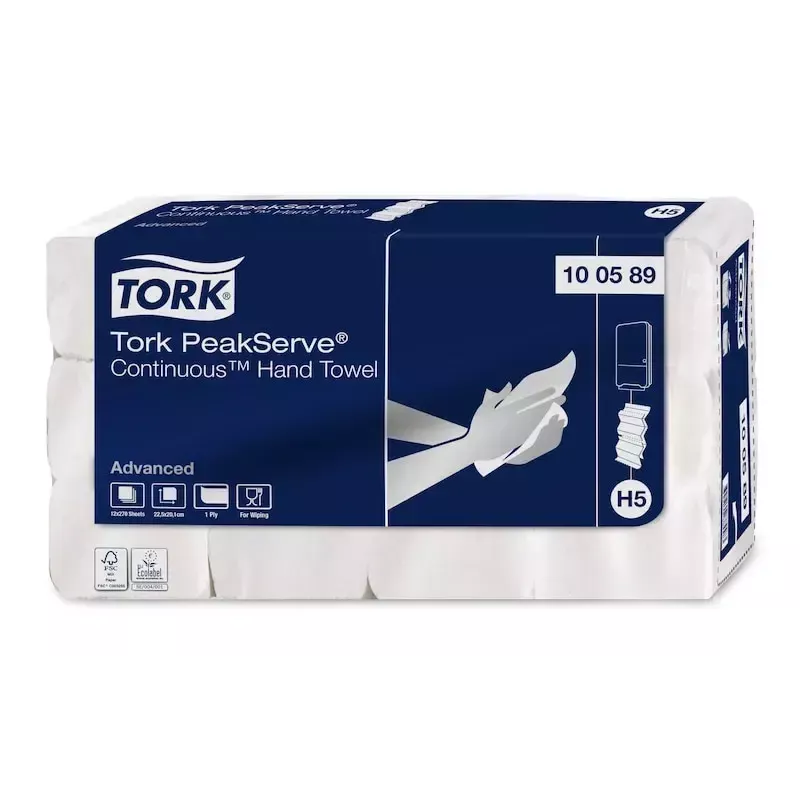 Tork PeakServe Toallas de papel blancas 20,1 cm x 22,5 cm