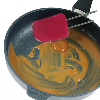 Espátula de silicona Westmark 15462270 hoja de silicona roja mango de acero inoxidable
