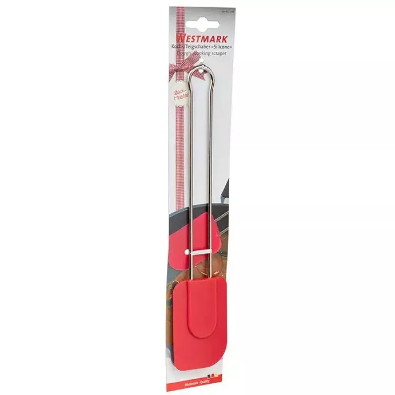 Espátula de silicona Westmark 15462270 hoja de silicona roja mango de acero inoxidable
