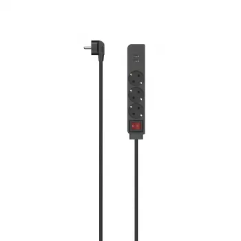 Hama 00223182 regleta de alimentación 1,4 m 3 tomas de corriente para interior negra