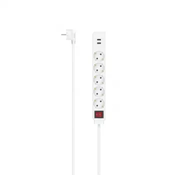 Hama 00223183 regleta de alimentación 1,4 m 5 tomas de corriente para interior blanca
