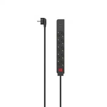 Hama 00223184 regleta de alimentación 1,4 m 5 tomas de corriente para interior negra