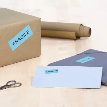 Etiquetas de impresora autoadhesivas HERMA Coloured Labels A4 70x37 mm azul