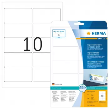 Etiquetas de dirección removibles HERMA Movables A4 96x50,8 mm