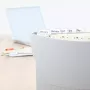 Etiquetas de pestañas HERMA A4 45,7x16,9 mm blanco Movables 1600 uds.