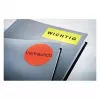 Avery Zweckform L6005-25 Etiquetas autoadhesivas, rojo fluorescente, A4, adhesivo permanente, 25 hojas