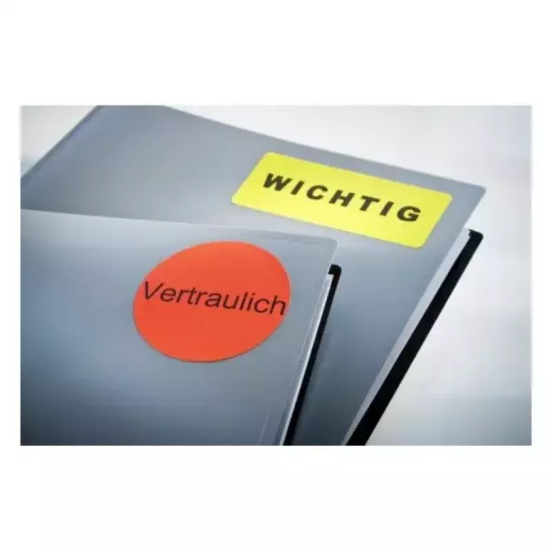 Avery Zweckform L6005-25 Etiquetas autoadhesivas, rojo fluorescente, A4, adhesivo permanente, 25 hojas