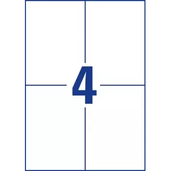 Etiquetas rectangulares autoadhesivas Avery Zweckform 6120 — blanco, adhesivo permanente, 120 uds.