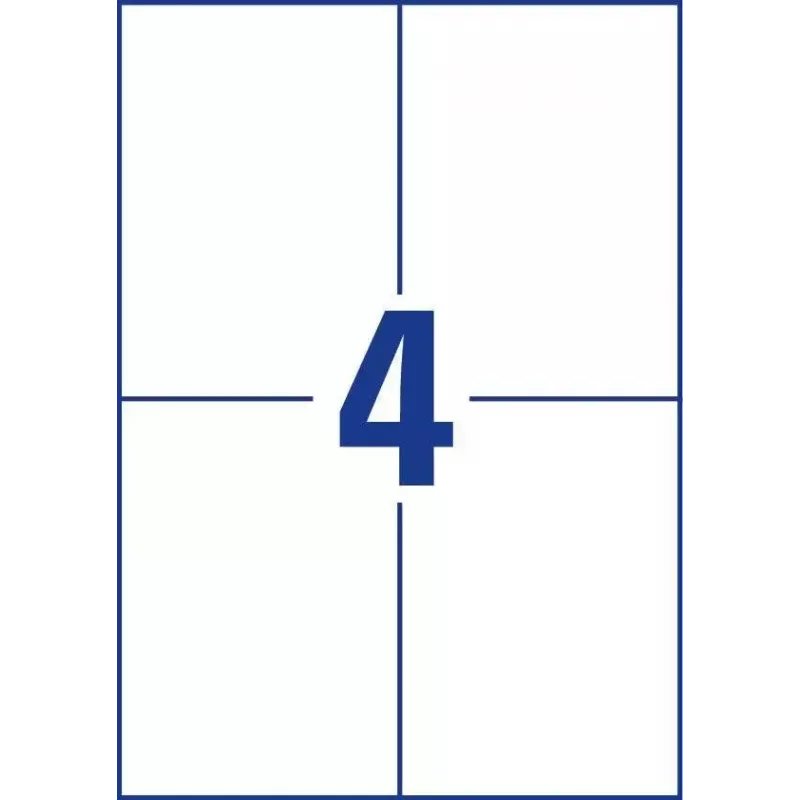 Etiquetas rectangulares autoadhesivas Avery Zweckform 6120 — blanco, adhesivo permanente, 120 uds.