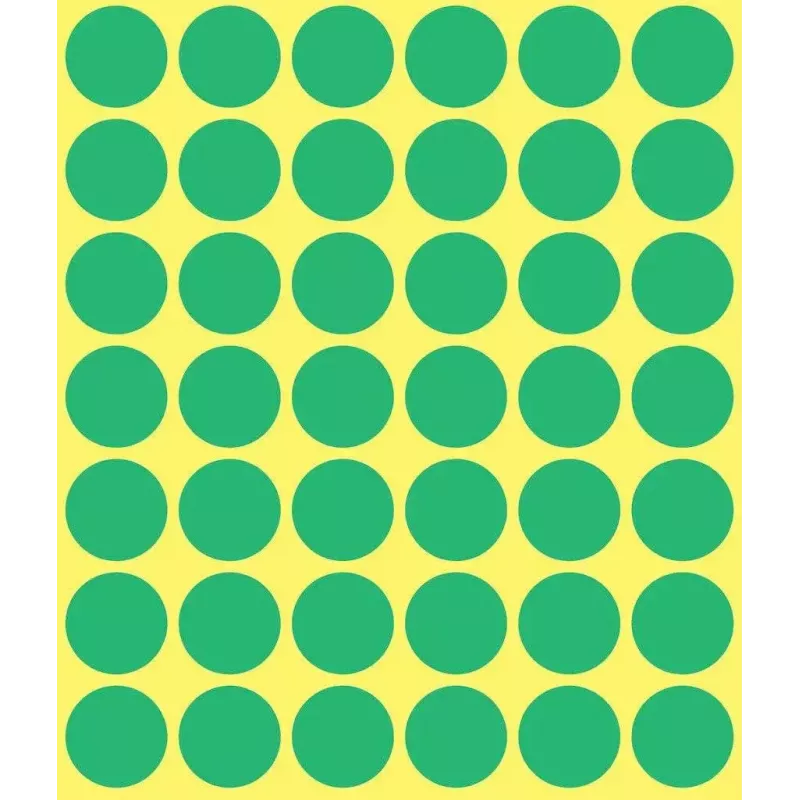 Puntos de codificación por colores, Avery, verde