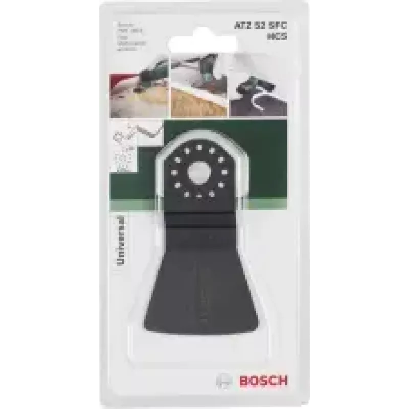 Raspador Bosch HCS ATZ 52 SFC — hoja raspadora para masilla y material de juntas blando, 45 mm de longitud, 52 mm de anchura, 1 ud.