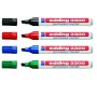 Rotulador permanente Edding 3300 punta biselada negro azul verde rojo