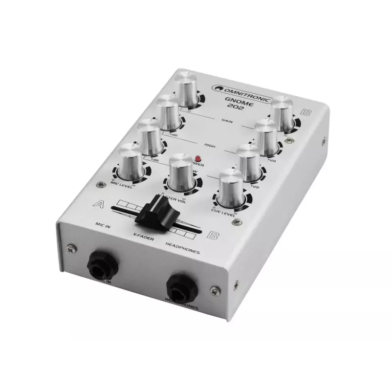 Mesa de mezclas de audio Omnitronic 10006881 2 canales 20 - 20000 Hz plata