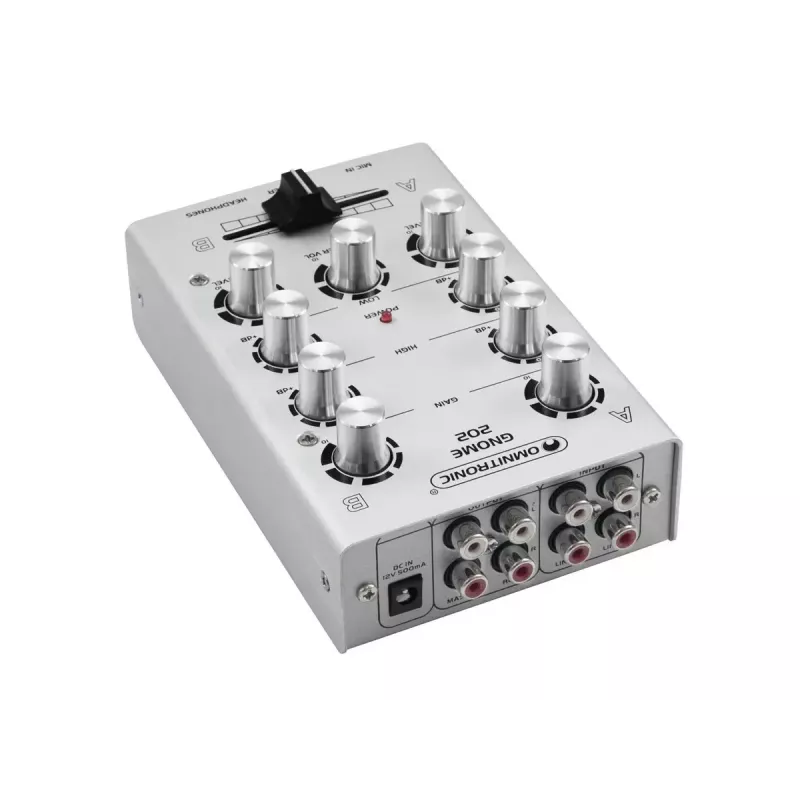 Mesa de mezclas de audio Omnitronic 10006881 2 canales 20 - 20000 Hz plata