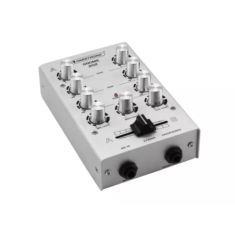 Mesa de mezclas de audio Omnitronic 10006881 2 canales 20 - 20000 Hz plata