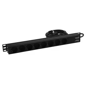Unidad de distribución de corriente Eurolite 30240215 8 salidas AC 1U Negro
