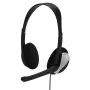 Hama HS-P100 Auriculares con micrófono PC Office, negro/plata