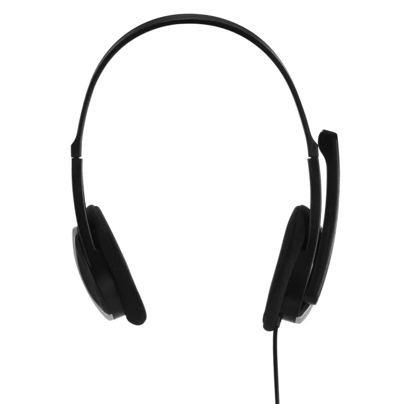 Hama HS-P100 Auriculares con micrófono PC Office, negro/plata