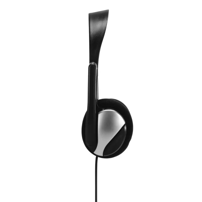 Hama HS-P100 Auriculares con micrófono PC Office, negro/plata