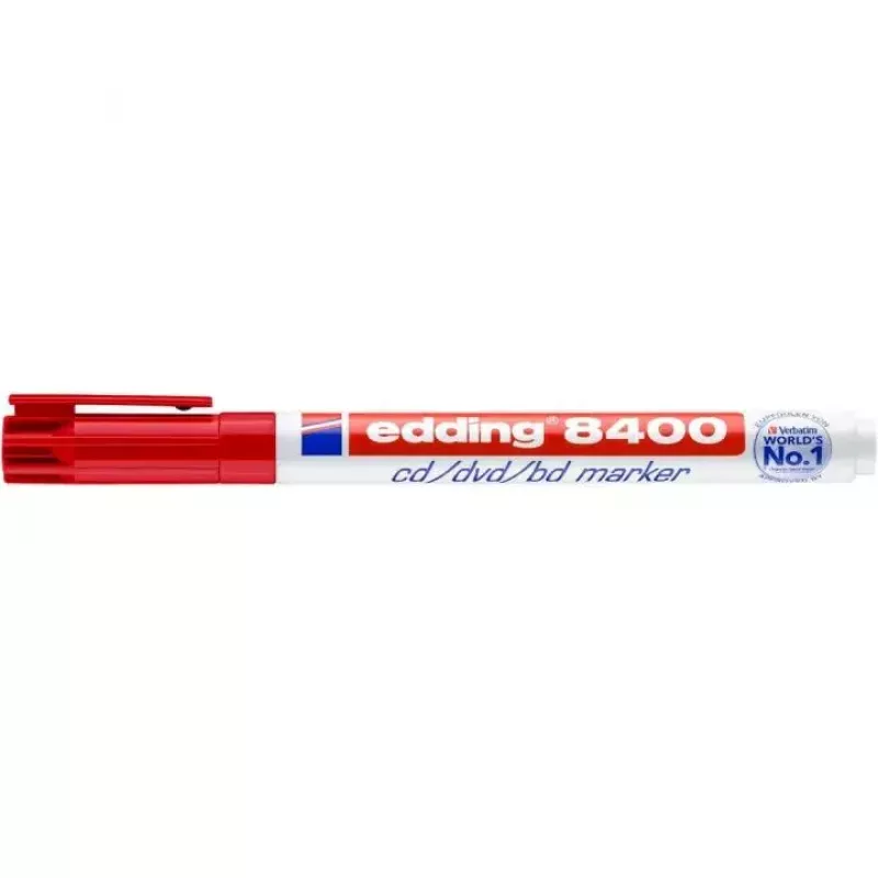 Rotulador permanente Edding 8400 punta redonda rojo