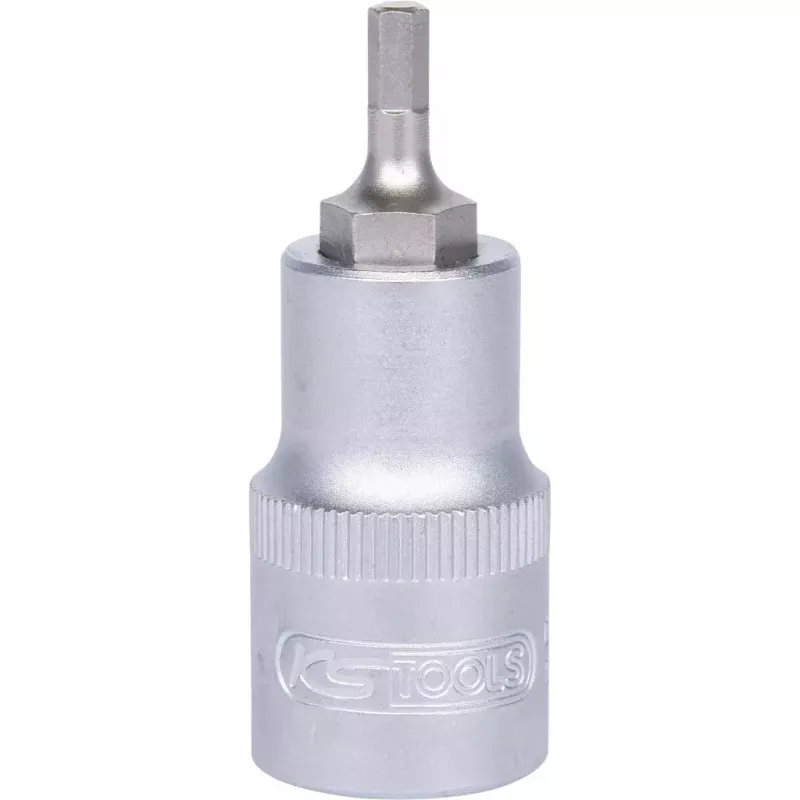 KS Tools 911.1304 vaso de puntas 1/2 pulgada, hexagonal, corto, 4 mm