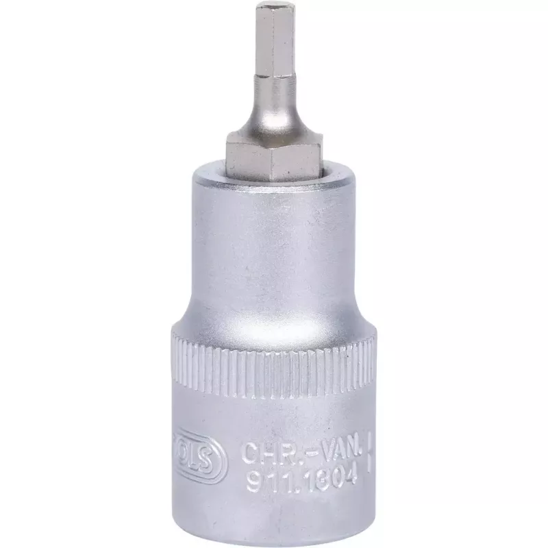 KS Tools 911.1304 vaso de puntas 1/2 pulgada, hexagonal, corto, 4 mm