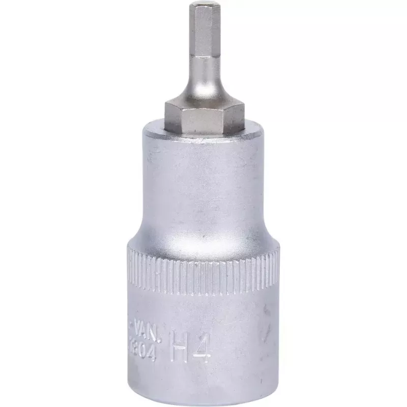 KS Tools 911.1304 vaso de puntas 1/2 pulgada, hexagonal, corto, 4 mm