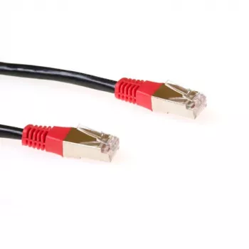 Cable de red cruzado ACT negro 0,5 metros LSZH F/UTP CAT5E con conectores RJ45