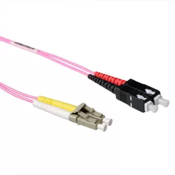 ACT 7 m cable de red de fibra óptica LSZH multimodo 50/125 OM4 dúplex con conectores LC y SC
