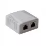 Toma de conexión de superficie blindada ACT FA7004, 2 puertos CAT6A