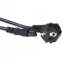 Cable de alimentación ACT CEE 7/7 conector macho (acodado) - C5 negro 5 m