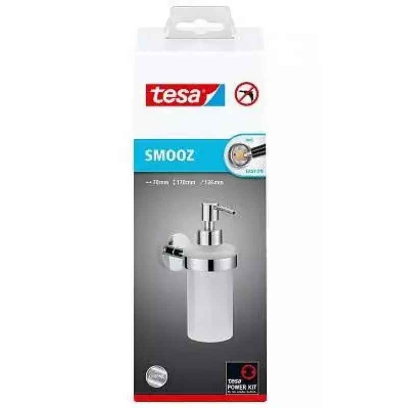 Dispensador de jabón TESA Smooz 0,2 L plateado blanco