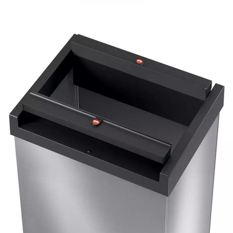 Hailo Big-Box Swing L Papelera rectangular de acero plata