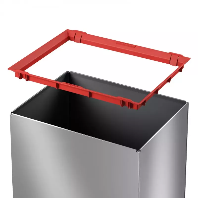 Hailo Big-Box Swing L Papelera rectangular de acero plata