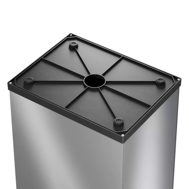 Hailo Big-Box Swing L Papelera rectangular de acero plata