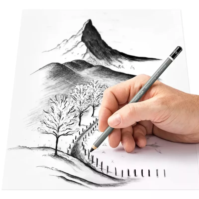 Lápiz de carbón Staedtler Mars Lumograph 4 uds. negro
