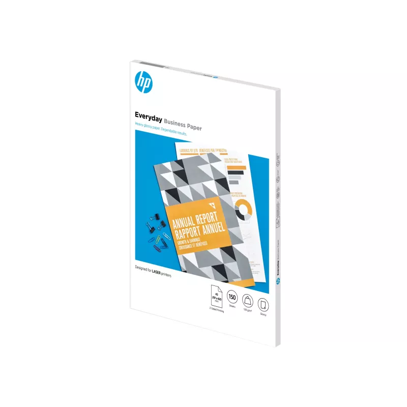 HP papel reciclado multifunción – 500 hojas/Letter/8,5 x 11 pulgadas, impresión láser, A3 (297x420 mm), brillante, 150 hojas, 120 g/m², blanco