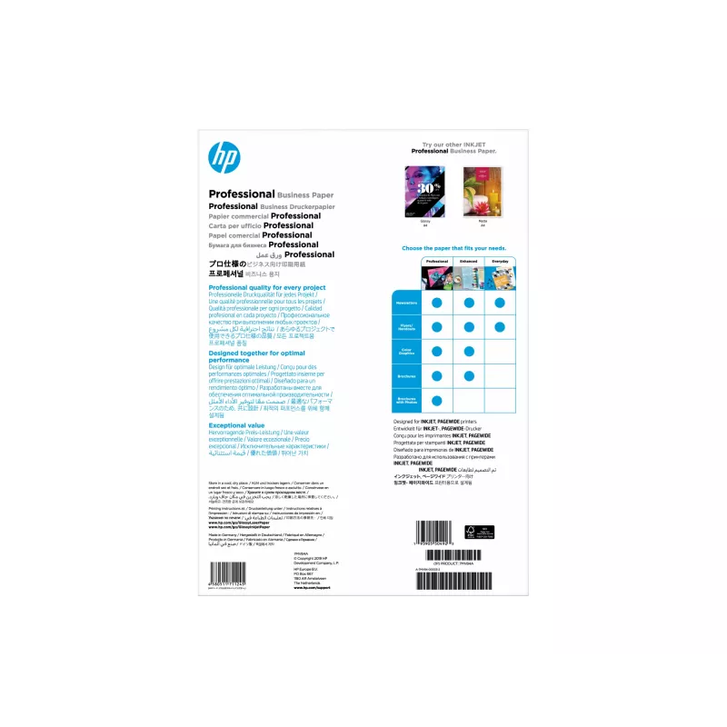 HP papel reciclado multifunción – 500 hojas/Letter/8,5 x 11 pulgadas, impresión inyección de tinta, A3 (297 x 420 mm), brillo, 150 hojas, 180 g/m², blanco