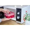 EMSA N10604 caja cuadrada 1,3 L roja, transparente 1 ud.