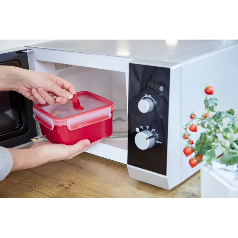EMSA N10604 caja cuadrada 1,3 L roja, transparente 1 ud.