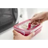 EMSA N10604 caja cuadrada 1,3 L roja, transparente 1 ud.