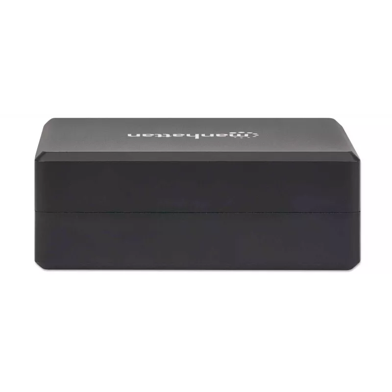 Manhattan Smart Video Multiport Dock, conexiones (x5): conector HDMI, USB-A (x2), USB-C (x2), con Power Delivery al conector USB-C, alimentación interna, ultraligero, cable de alimentación desmontable, negro, tres años de garantía, caja de venta al por menor