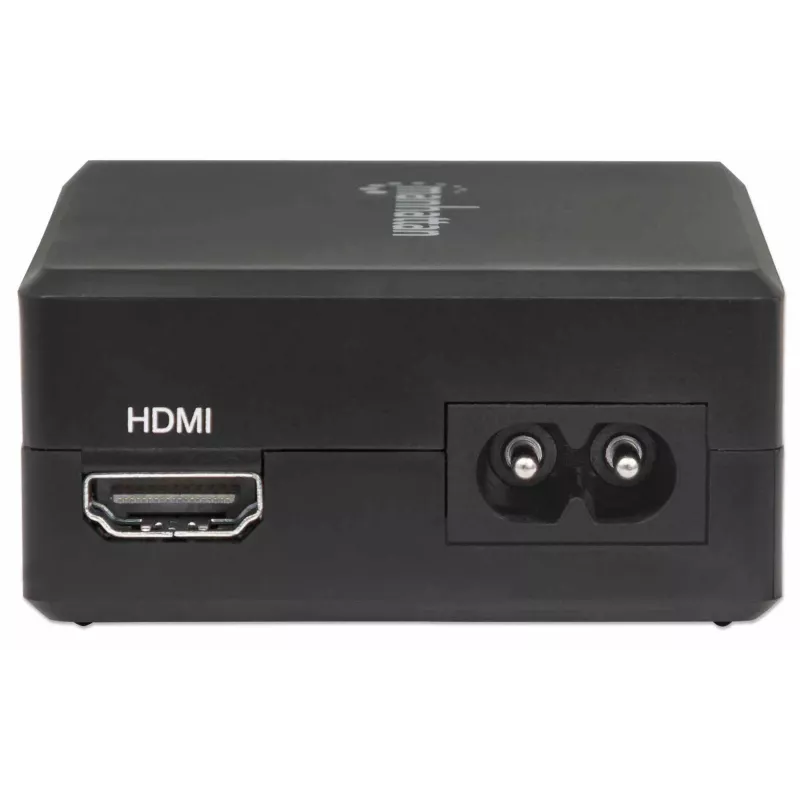 Manhattan Smart Video Multiport Dock, conexiones (x5): conector HDMI, USB-A (x2), USB-C (x2), con Power Delivery al conector USB-C, alimentación interna, ultraligero, cable de alimentación desmontable, negro, tres años de garantía, caja de venta al por menor