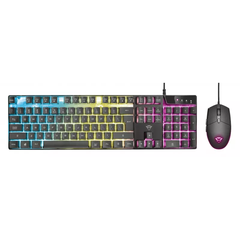 Trust GXT 838 Azor Teclado y ratón gaming USB alemán negro